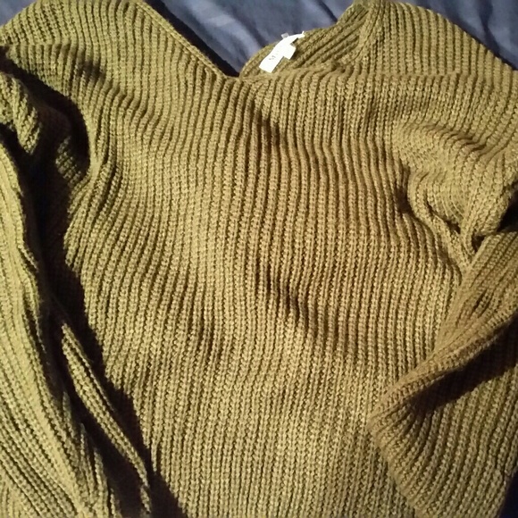 Ooh la luxe alex open back sweater olive green - Picture 6 of 6